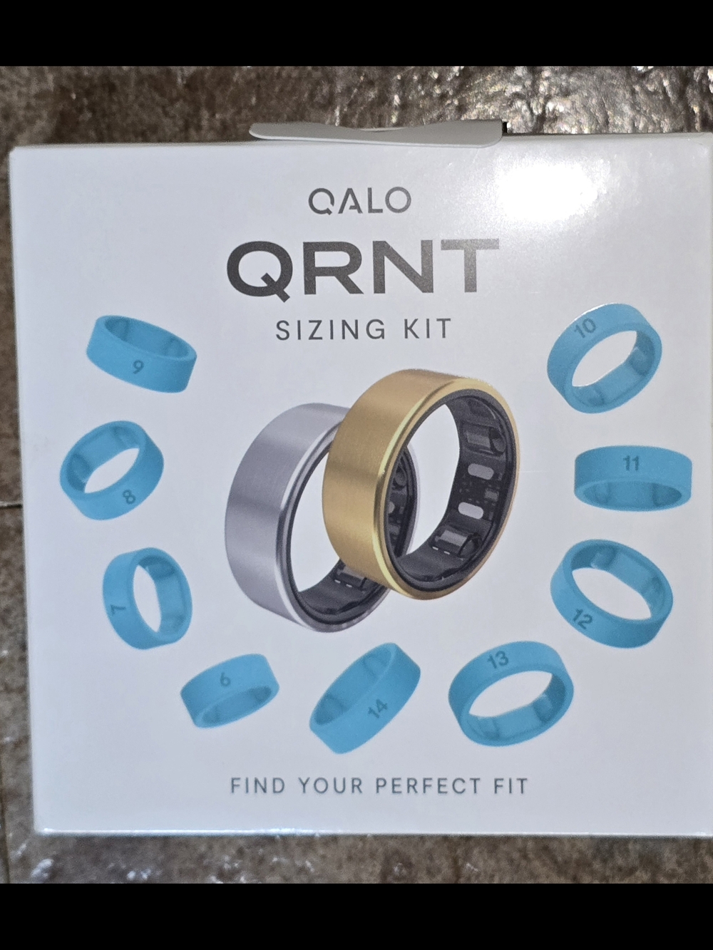 New QALO Ring Sizing Kit Set Ring Sizer, Sizes 6-14, Blue (Ring Not Included)